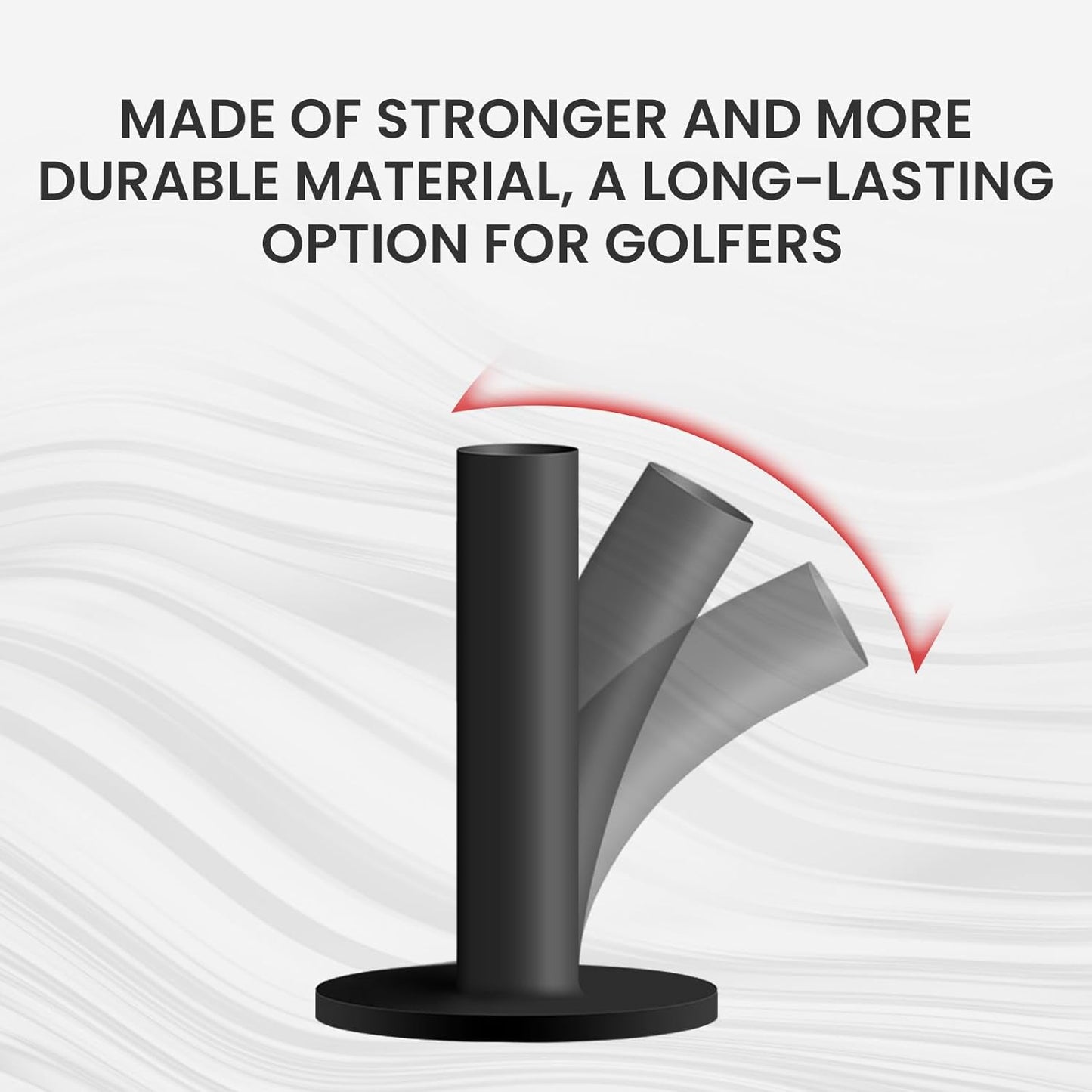 Golf Rubber Tees Driving Range Value 3/4 Pack, Mixed or Same Size 1.5’’ 2.25’’ 2.75’’ 3’’ for Durable Practice Mat Holds Ball Well