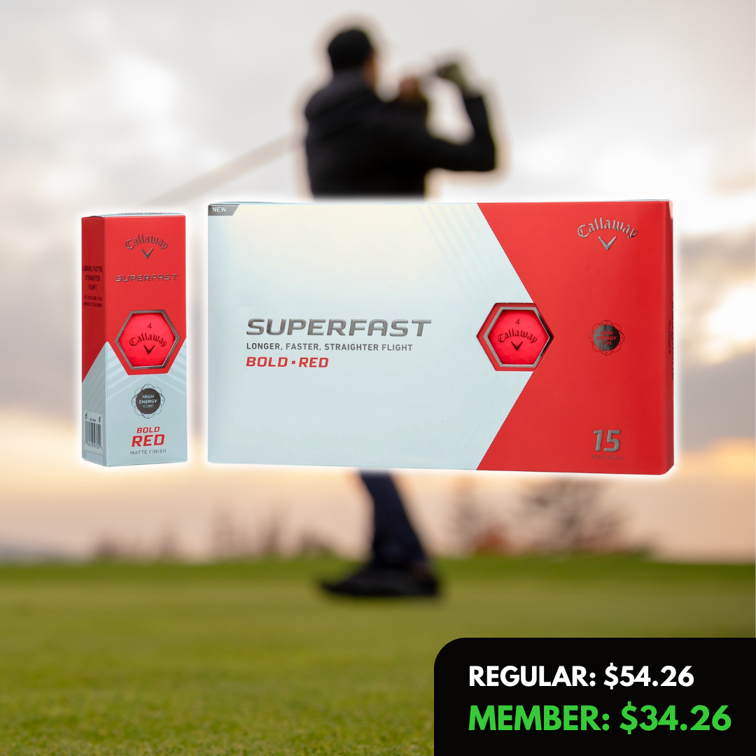 Superfast BOLD 2022 Golf Balls, Red, 15 Pack