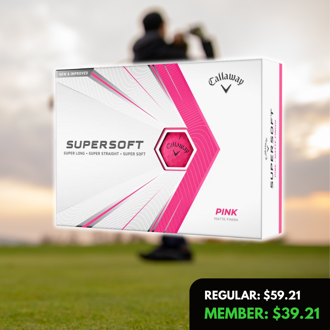 Supersoft Matte 2021 Golf Balls, Pink, 12 Pack
