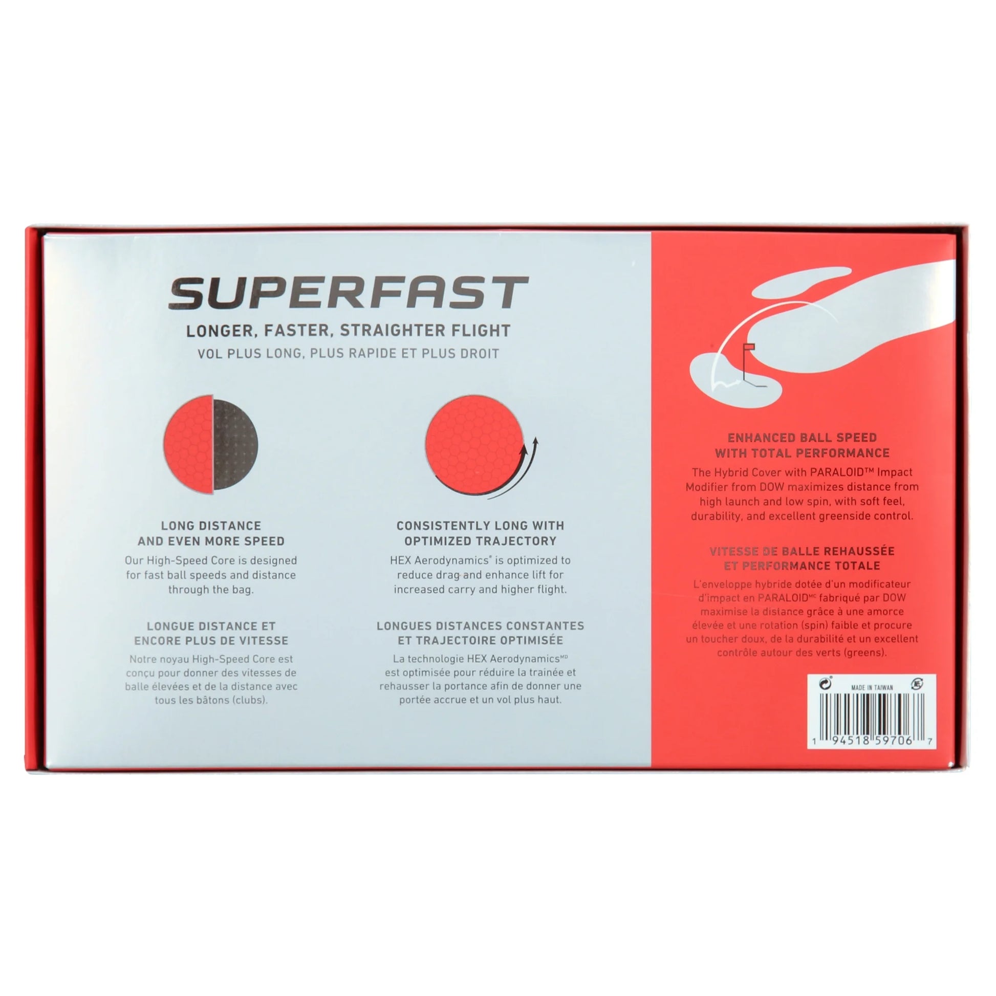 Superfast BOLD 2022 Golf Balls, Red, 15 Pack