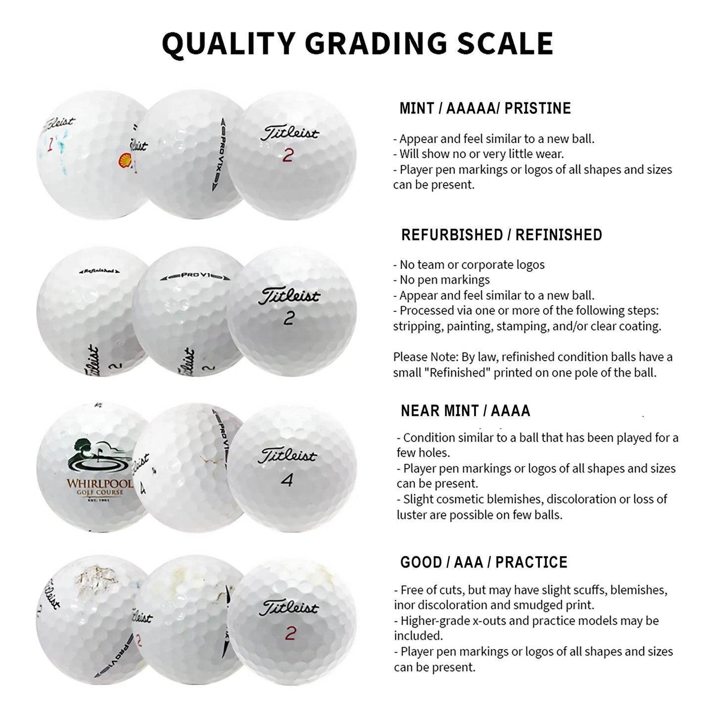 Pro V1 Golf Balls, Good Quality, 50 Pack, by Hunter Golf