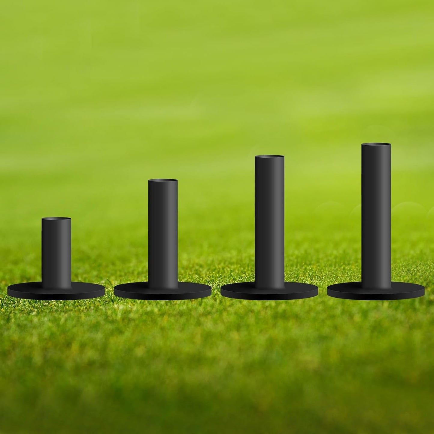Golf Rubber Tees Driving Range Value 3/4 Pack, Mixed or Same Size 1.5’’ 2.25’’ 2.75’’ 3’’ for Durable Practice Mat Holds Ball Well