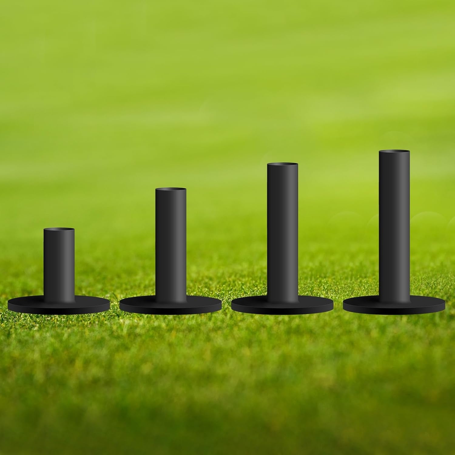 Golf Rubber Tees Driving Range Value 3/4 Pack, Mixed or Same Size 1.5’’ 2.25’’ 2.75’’ 3’’ for Durable Practice Mat Holds Ball Well