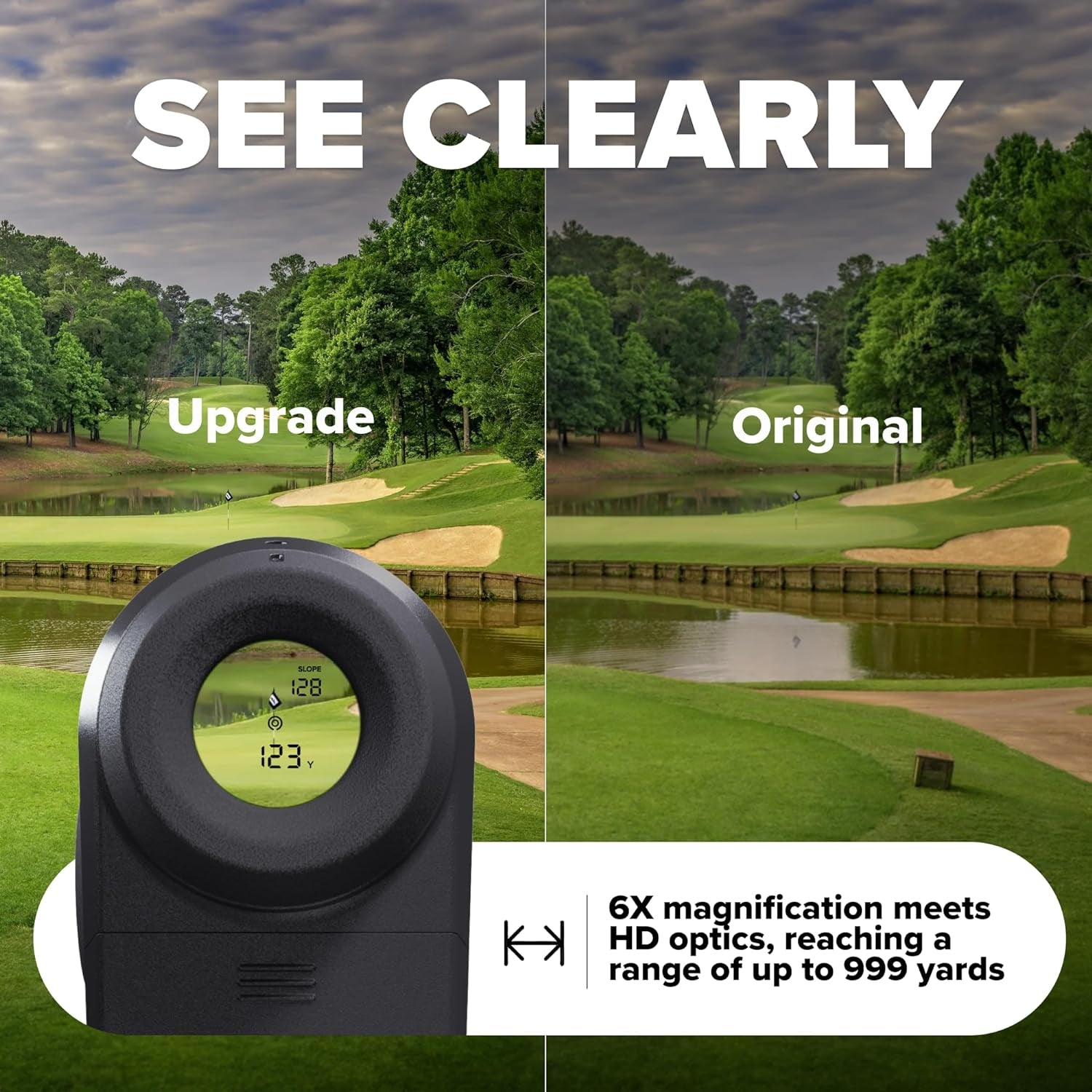 NX9 Golf Rangefinder with Slope Switch – 900 Yards Laser Range Finder, Flag Lock Vibration, 6X Magnification, Magnetic Cart Mount, Tournament Legal