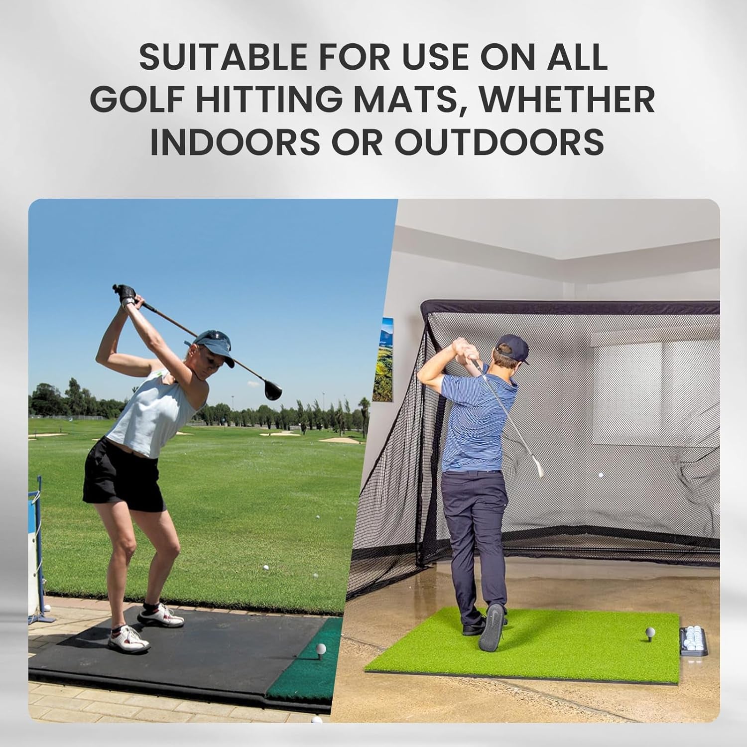 Golf Rubber Tees Driving Range Value 3/4 Pack, Mixed or Same Size 1.5’’ 2.25’’ 2.75’’ 3’’ for Durable Practice Mat Holds Ball Well