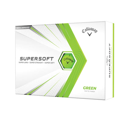 Supersoft 2021 Golf Balls, Matte Green, 12 Pack