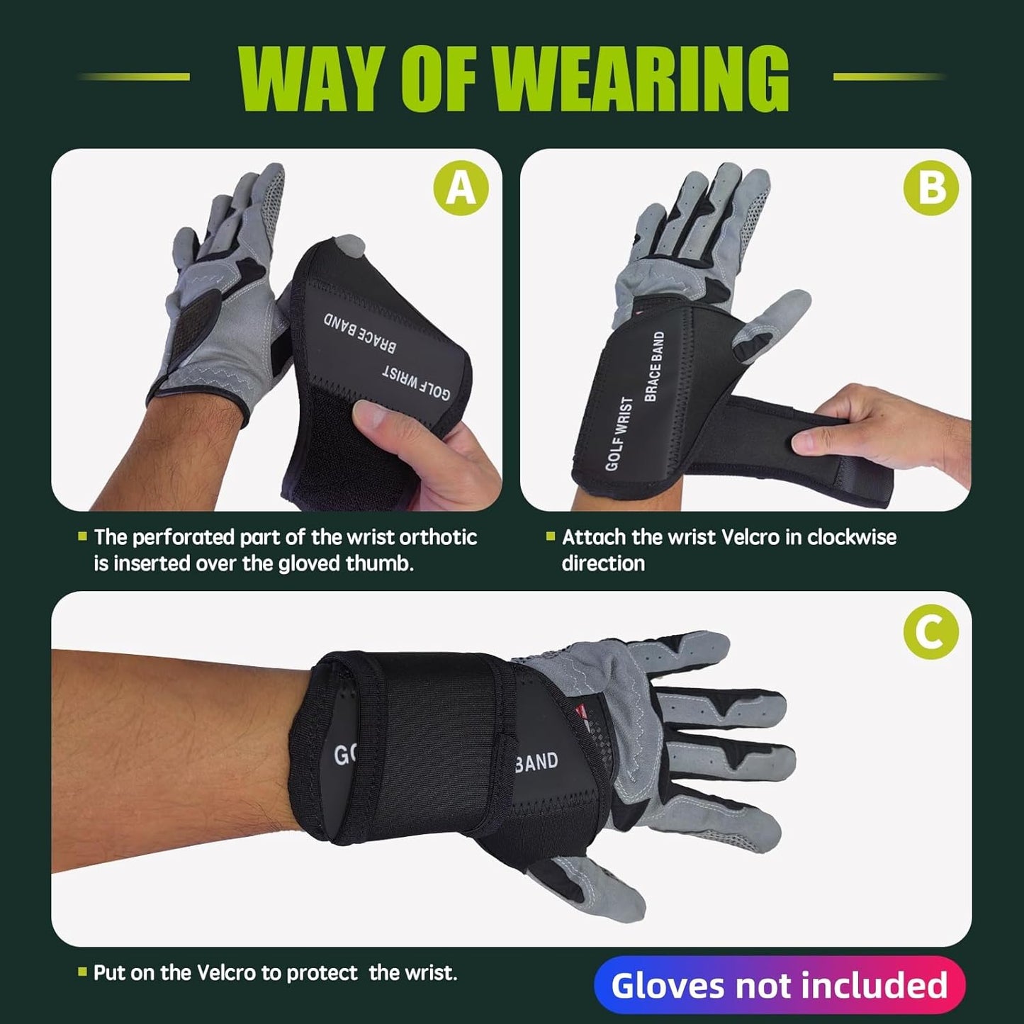 Golf Wrist Training Aid, Golf Swing Training Aid,Adjustable Golf Wrist Brace, Wrist Band for Swing Correction, Alignment Practice Tools for Golf Beginners, Fit Left Hand, Small/Medium, Black
