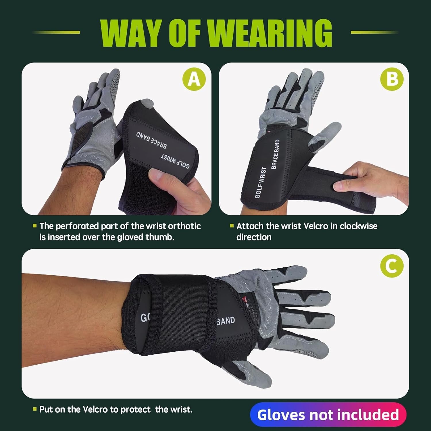 Golf Wrist Training Aid, Golf Swing Training Aid,Adjustable Golf Wrist Brace, Wrist Band for Swing Correction, Alignment Practice Tools for Golf Beginners, Fit Left Hand, Small/Medium, Black