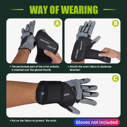 Golf Wrist Training Aid, Golf Swing Training Aid,Adjustable Golf Wrist Brace, Wrist Band for Swing Correction, Alignment Practice Tools for Golf Beginners, Fit Left Hand, Small/Medium, Black