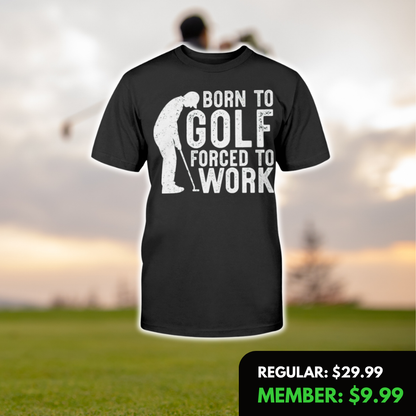 Born To Golf T-Shirt Black