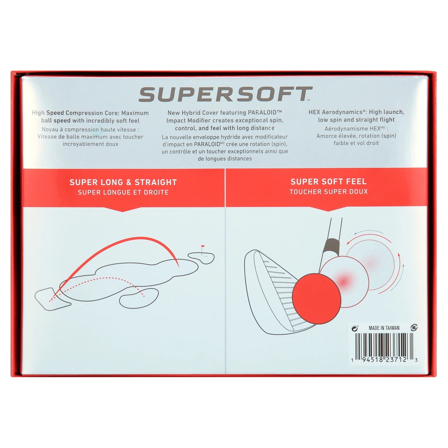 Supersoft Matte 2021 Red Golf Balls,12 Pack