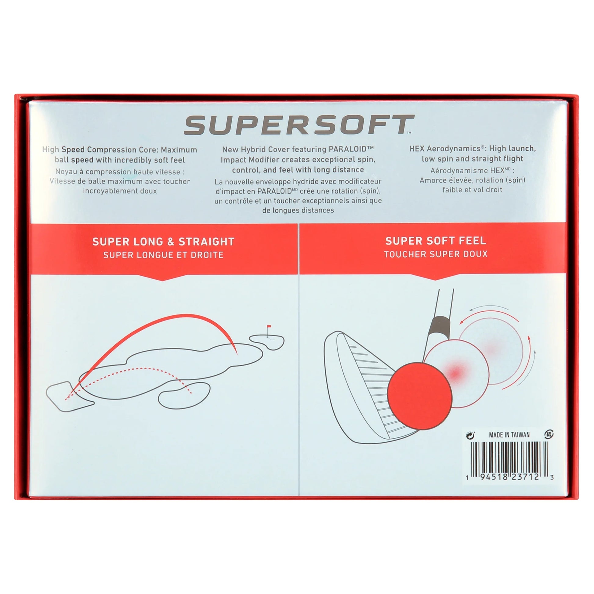 Supersoft Matte 2021 Red Golf Balls,12 Pack