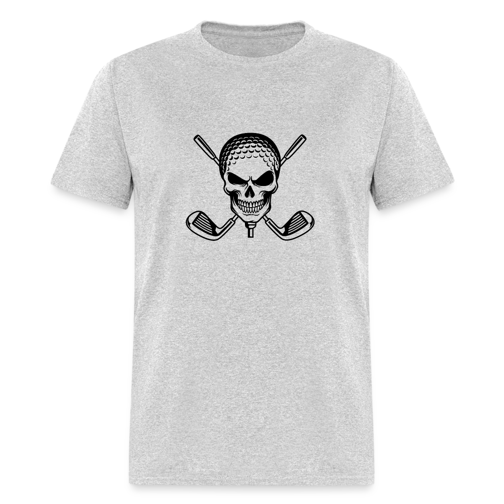 Golf Skull T-Shirt - heather gray