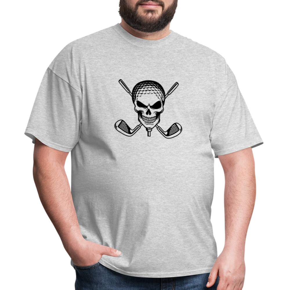 Golf Skull T-Shirt - heather gray