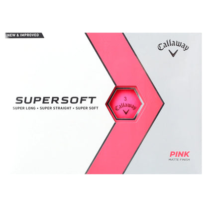 (2 Pack)  Golf 2023 Supersoft Golf Ball-Matte Pink 12Pk