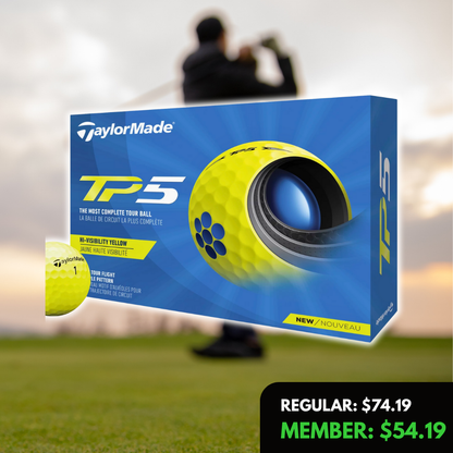 TP5 Yellow Golf Balls 12BP