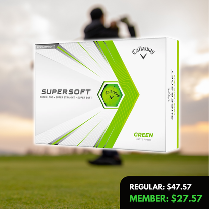Supersoft 2021 Golf Balls, Matte Green, 12 Pack