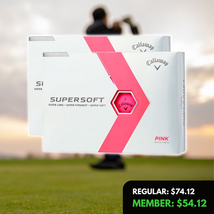 (2 Pack)  Golf 2023 Supersoft Golf Ball-Matte Pink 12Pk