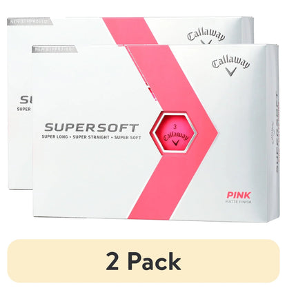 (2 Pack)  Golf 2023 Supersoft Golf Ball-Matte Pink 12Pk