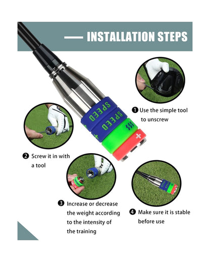 Big Crazy Golf Swing Speed Trainer Adjustable, Golf Training Equipment Three ...