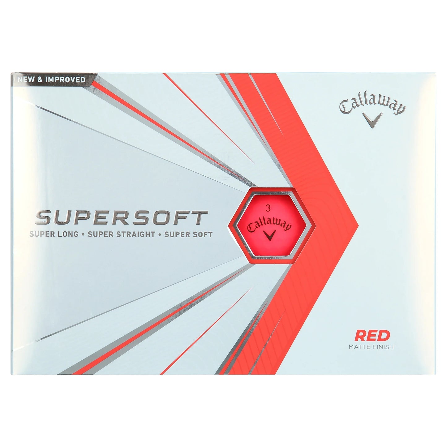 Supersoft Matte 2021 Red Golf Balls,12 Pack