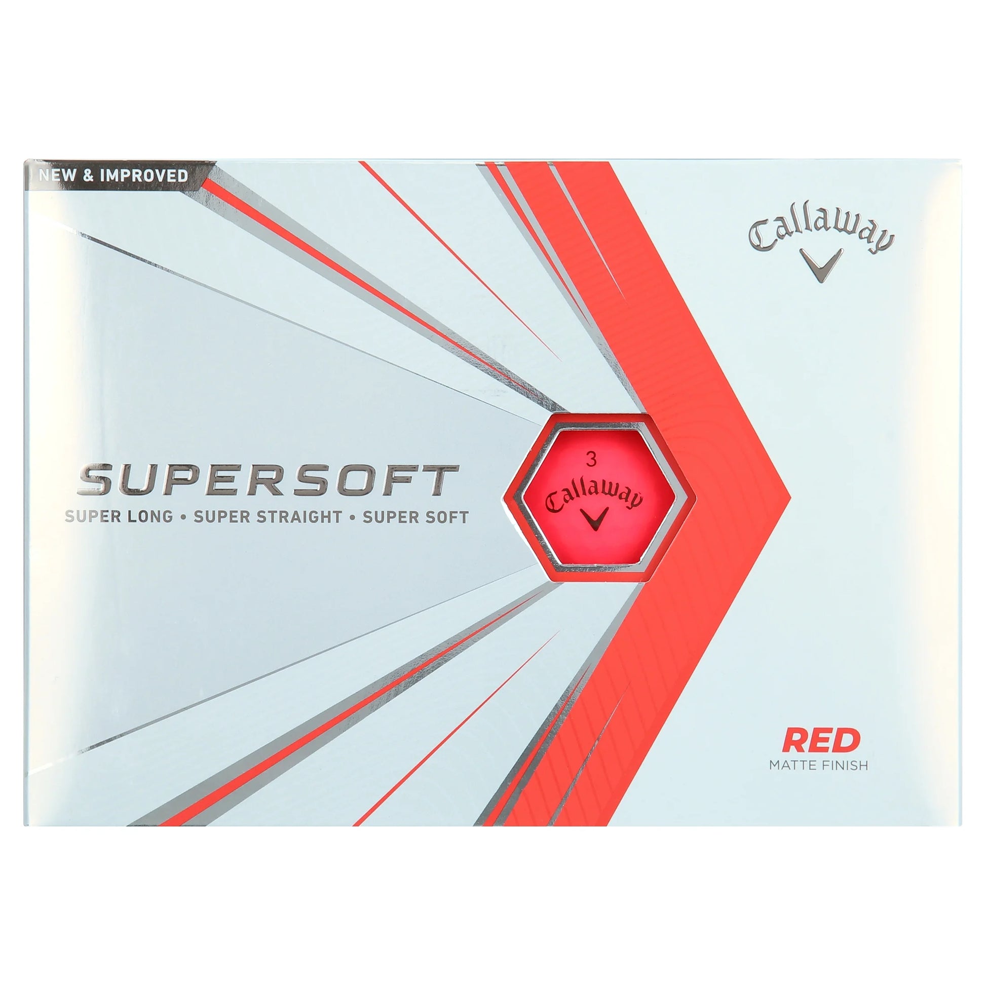 Supersoft Matte 2021 Red Golf Balls,12 Pack
