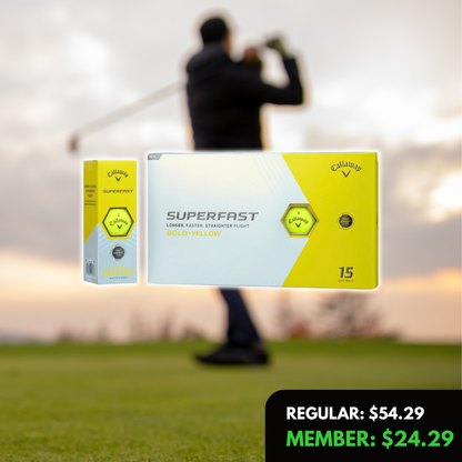 Superfast Golf Balls, 1.5 Lb, 15 Pieces