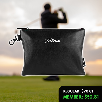 Titleist Travel Gear Professional Zippered Golf Pouch Black