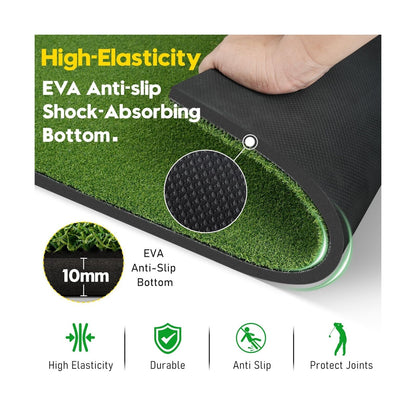 Premium Dual-Turf Golf Mat with Ball Tray, 5X4 FT Golf Hitting Mats Practice ...