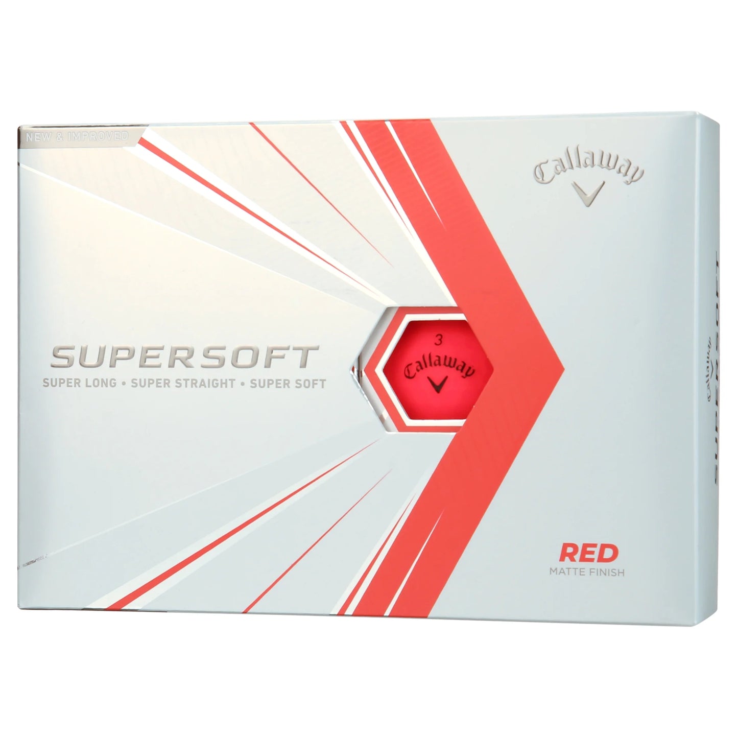 Supersoft Matte 2021 Red Golf Balls,12 Pack