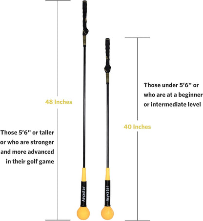 Golf Swing Trainer Aid - Golf Training Aid with Golf Grip Trainer Golf Training Equipment Power Flex Golf Swing Training Aid for Strength,Balance, and Tempo Golf Swing Speed Trainer