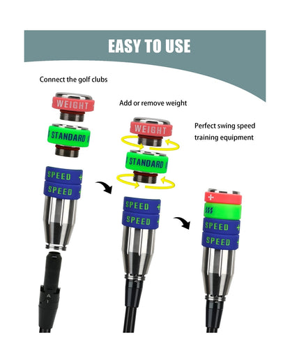 Big Crazy Golf Swing Speed Trainer Adjustable, Golf Training Equipment Three ...