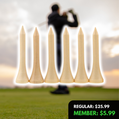 EcoDrive Bamboo Golf Tees Wooden Bamboo Golf Tees