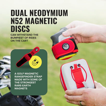 2.0 Slim Golf Rangefinder Magnetic Strap - Form Fitting, No Buckle, Range Finder