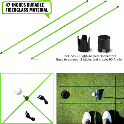 Golf Swing Trainer Aid - Golf Training Aid with Golf Grip Trainer Golf Training Equipment Power Flex Golf Swing Training Aid for Strength,Balance, and Tempo Golf Swing Speed Trainer