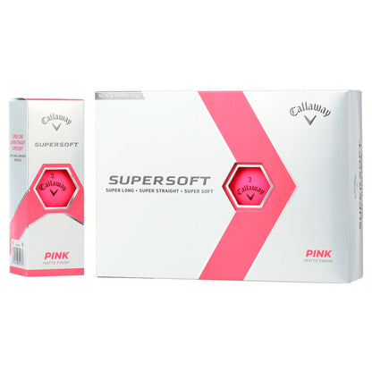 (2 Pack)  Golf 2023 Supersoft Golf Ball-Matte Pink 12Pk