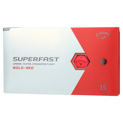 (2 Pack)  Superfast BOLD 2022 Golf Balls, Red, 15 Pack