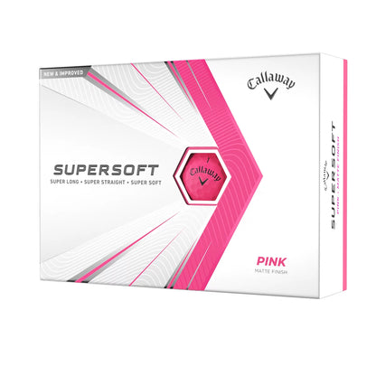 Supersoft Matte 2021 Golf Balls, Pink, 12 Pack