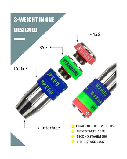 Big Crazy Golf Swing Speed Trainer Adjustable, Golf Training Equipment Three ...